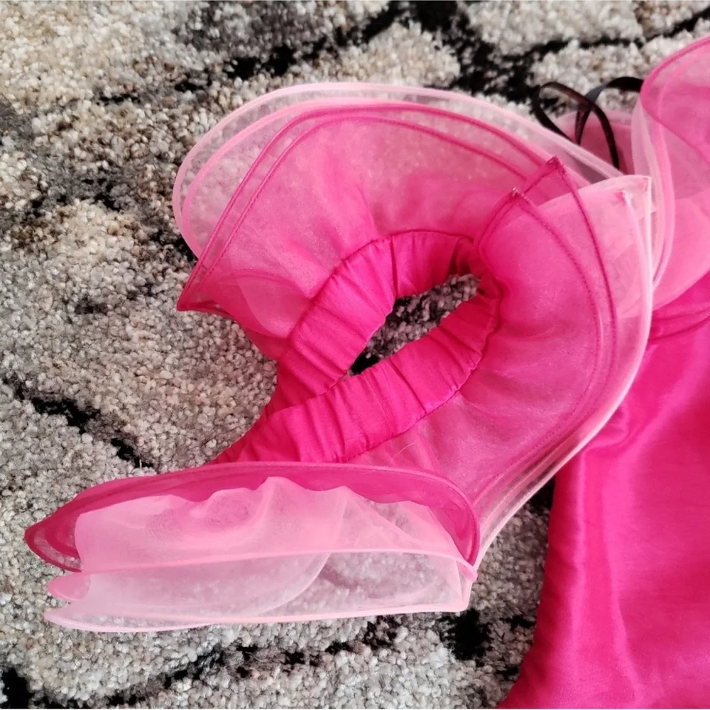 Betsey Johnson 80s Style Hot Pink Cocktail Dress - Picture 5 of 7